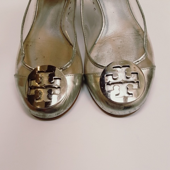 Tory Burch Silver Ballet Flats - Picture 7 of 8